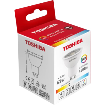 TOSHIBA BEC LED STANDARD GU10 5.5W 4000K LUMINA ALB NEUTRU 384911(4)