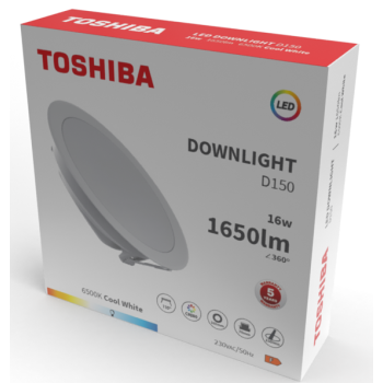TOSHIBA LED DOWN LIGHT D150 16W 6500K 387868(1)