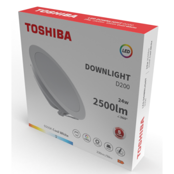 TOSHIBA LED DOWN LIGHT D200 24W 6500K 387899(2)