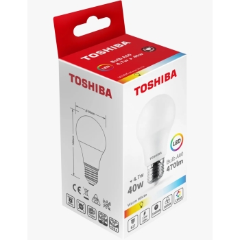 TOSHIBA BEC LED A60 E27 470LM 4.7W / WARM 384393(6)