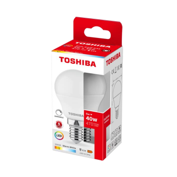 TOSHIBA BEC LED STANDARD DIMABIL G45 E14 5W 3000K LUMINA ALB CALDA 387417(0)